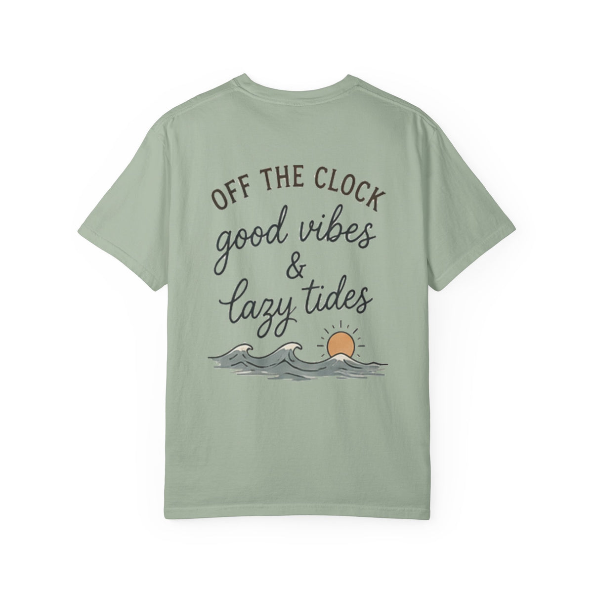 Off The Clock Good Vibes & Lazy Tides T-Shirt | Surf Sunset Tee