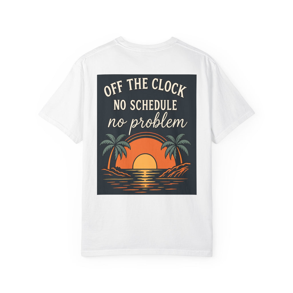 T-Shirt — "Off The Clock" Sunset Graphic Tee