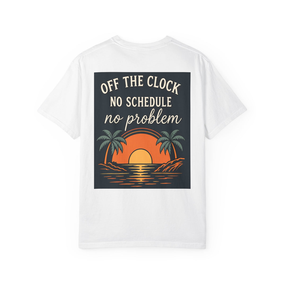 T-Shirt — "Off The Clock" Sunset Graphic Tee