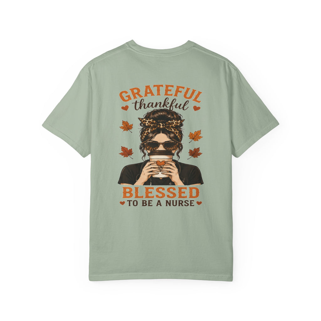 Grateful Thankful Blessed to Be a Nurse T-shirt | Nurse Fall Coffee Design