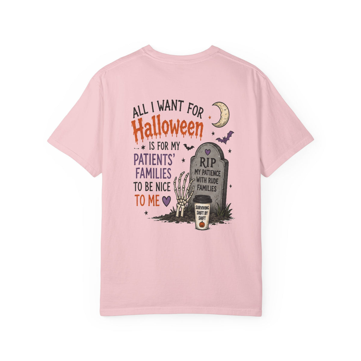 Halloween Tombstone Illustration T-shirt | Funny Medical Nurse Halloween Tee