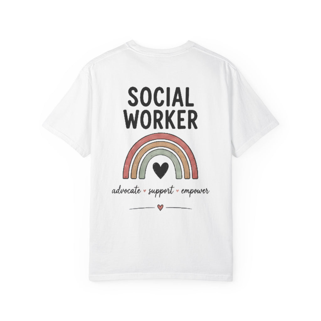 Social Worker Rainbow T-Shirt — Advocate • Support • Empower